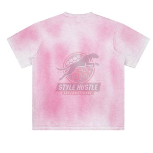 Camiseta con efecto descolorido por el sol de color personalizado, venta al por mayor, impresión de logotipo, camiseta con efecto descolorido por el sol de alta calidad - Product Image 2