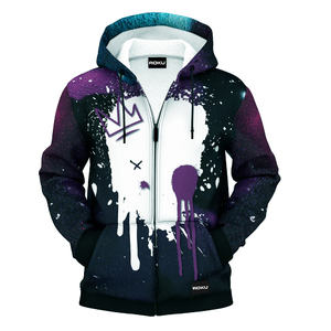 Unisex Custom Logo Full Zip up <b>Hoodies</b> for Men Women Kids Sublimation Colorful Zipper Hooded Collar Winter Pattern Solid - Product Image 1