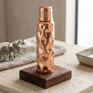 <b>Hot</b> Selling Customized Design Pure Copper Water Bottle Hammered Shine Finish for Storage & <b>Drinking</b> Purpose Bulk Sale - Product Image 3