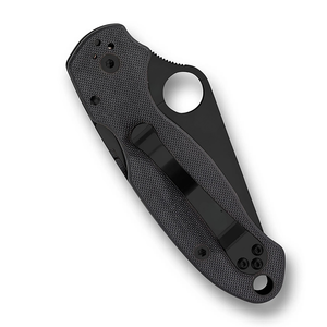 Couteaux pliants en acier inoxydable noir avec poignée texturée, trou pour le pouce, clip de poche et format compact pour un usage quotidien - Product Image 4
