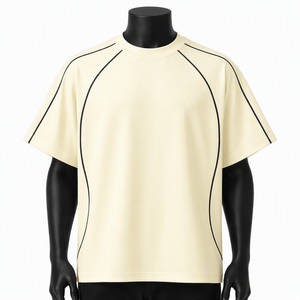 Custom <b>Men</b> <b>Oversized</b> Athletic Raglan T <b>Shirt</b> Contrast Piping Soccer Training Jersey Streetwear Loose Short Sleeve Sport <b>Gym</b> Tops - Product Image 6