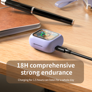 ANC TWS Không Dây Earbuds Với Đầy Đủ <span class=keywords><strong>LCD</strong></span> Màn Hình Cảm Ứng Trong Tai Chơi Game Headphone Với ENC Cảm Ứng Thông Minh Chức Năng Chống Thấm Nước - Product Image 4