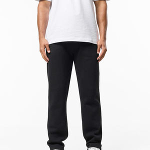 Survêtement à capuche zippé noir pour homme avec poches latérales, coupe décontractée, couleur unie, 100 % coton, poids moyen, idéal pour l'automne - Product Image 4