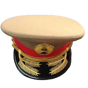 New Stylish Officer Uniform Peaked <b>Caps</b> Hat with Badge Professional Embroidered Officer <b>Peak</b> <b>Caps</b> - Product Image 2