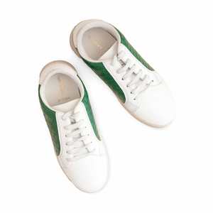 <b>Green</b> Ladies Casual Sneaker AT7309 <b>Canvas</b> Trendy <b>Shoes</b> - Product Image 1