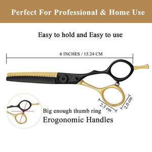 Tijeras de Barbero Modernas y Dinámicas de Acero Inoxidable con Punta Afilada, Marca de Calidad para Uso en Salón, Corte Profesional ANAAIF - Product Image 4