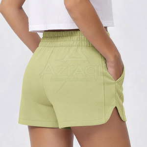 Pantalones cortos de forro polar para mujer, material duradero, ajuste relajado, mezcla de algodón suave, para deportes, viajes y descanso, en venta. - Product Image 3