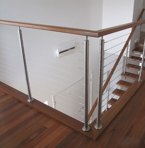 درابزين حديث من الفولاذ المقاوم للصدأ للسلالم والشرفات والحدائق، مناسب للفيلات والفنادق، للاستخدام الداخلي والخارجي، قابل للتخصيص - Product Image 3