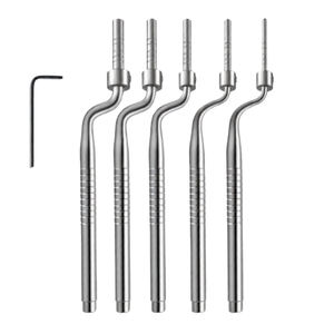 Juego de 5 Osteótomos de Acero Inoxidable para Levantamiento de Senos, con Puntas Cóncavas y Tope de Ajuste en L Angulado, Instrumentos Quirúrgicos Dentales Manuales CE - Product Image 2