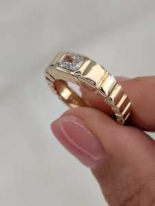 Unique Band Lab Grown 0.52CT Radiant Cut Diamond Bezel <b>Set</b> <b>Ring</b> For Women's 14K Solid <b>Gold</b> Engagement For Bridal Promise Gift - Product Image 5