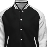 Blouson universitaire personnalisé pour homme, style baseball, chaud, hiver, col montant, manches brodées, logo, décontracté, universitaire