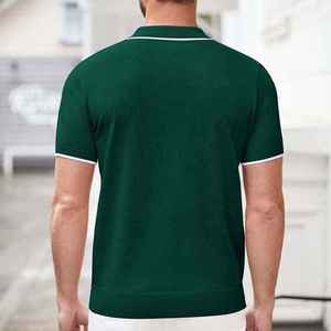 เสื้อโปโลผู้ชายสีเขียวล้วนแบบใหม่ ผลิตจากผ้าฝ้าย 100% เป็นมิตรต่อสิ่งแวดล้อม ราคาขายส่ง จากบริษัทราชีด ผลิตแอนด์ โกรท จำกัด - Product Image 4