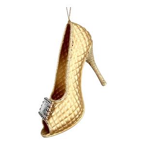 Adorno Navideño de Alta Calidad, Único, para Colgar, en Color Beige Dorado, Acrílico 3D, Bolso, Tacones Altos, Zapatos, Vestido 2D - Product Image 4