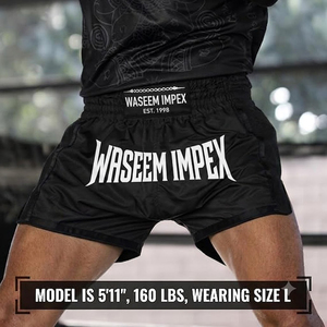 Muayhai Shorts by Waseem Impex Customize OEM Fight Wears Manufacturers Professional Muaythai Shorts for <b>Boxers</b> - Product Image 3