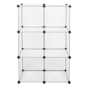 Armadio Modulare Bianco Fai-da-Te con 6 Cubi, Organizzatore per Scarpe, Contenitori per Stoccaggio, Facile Montaggio, Materiale Plastico - Product Image 5