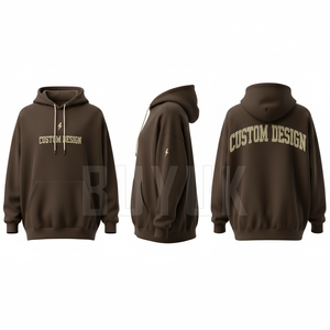 Sudadera con capucha y cremallera personalizada con estampado de purpurina para hombre, estilo oversize, streetwear, de felpa francesa negra, corte regular - Product Image 4
