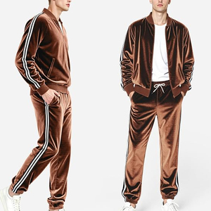 Mens <b>Tracksuit</b> 2 Piece <b>Velour</b> Sweatsuit for Men Casual Full Zip Jogging Suit Jacket Pants Set - Product Image 1