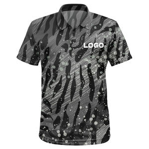 Chemise de golf pour homme 100% polyester grande taille à manches courtes imprimé camouflage séchage rapide décontractée - Product Image 5