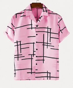 เสื้อเชิ้ตแขนสั้นผู้ชายแบบลำลอง ปกคอพับ เสื้อเชิ้ตฤดูร้อน - Product Image 5