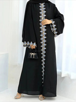 Nouvelle Collection 2026 : Abaya Musulmane pour Femme, Faite Main en Soie Respirante, Extensible dans les Quatre Sens, Couleurs Unies, Grandes Tailles, Maxi Personnalisable, Printemps