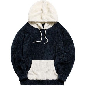 Manteau d'hiver à capuche pour homme en fourrure de lapin, polaire douce et chaude, sweat à capuche avec cordon de serrage et poche, pull à capuche - Product Image 4