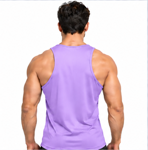 Débardeur sans manches pour hommes, respirant, pour l'été, la gym, le fitness, séchage rapide, vêtements de sport, grandes tailles, logo et couleur personnalisés, vente en gros - Product Image 4