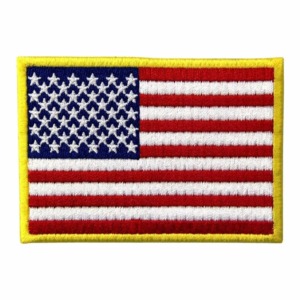 Parche de tela rectangular termoadhesivo con bandera estadounidense y línea roja delgada bordada para decoración de ropa - Product Image 6