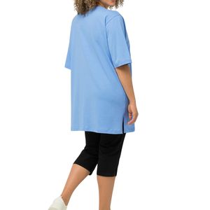 Camiseta de Algodón para Mujer, Tallas Grandes, Personalizada, Transpirable, Informal, de Verano, Manga Corta, OEM, ODM, Venta al Por Mayor - Product Image 2