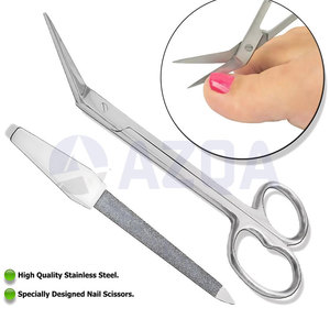 Stainless Steel Ingrown Toenail Care <b>Kit</b> with <b>Nail</b> File Tweezers and Precision Scissors for Manicure and Pedicure - Product Image 2