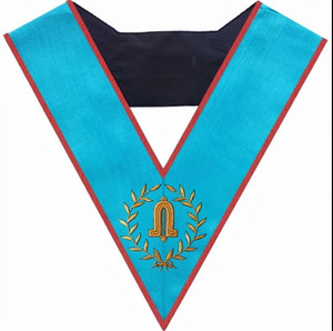 Collar de Guardia de Seguridad - AASR - Insignia Magnética Bordada a Mano con Cuentas, Diseño Simple y Moderno, Fabricante de Artículos Masónicos - Product Image 4