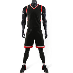 Ensemble short et maillot de basket-ball rayé blanc et bleu pour homme, col en V, sans manches, vêtements de sport respirants, toutes saisons - Product Image 3
