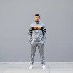 Veste coupe-vent en coton pour homme, ensemble 2 pièces, taille élastique, streetwear, logo personnalisé, haute qualité, vente en gros, imprimé, hiver - Product Image 1