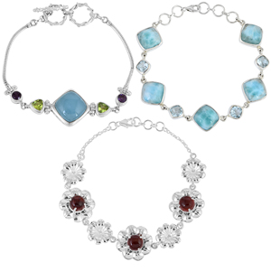 100% Pure Solid 925 Sterling Silver <b>Bracelet</b> With Garnet Gemstone Diamond Flower Design <b>Bangle</b> Fine Jewelry For Women's Gifting - Product Image 6