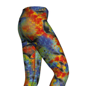 เลกกิ้งออกกำลังกายโยคะเอวกลางคุณภาพดี ราคาถูกจากโรงงานโดยตรง บริการ OEM แบบซับลิเมชั่นสำหรับผู้หญิง ป้องกันแบคทีเรีย - Product Image 6