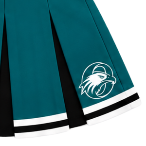 Falda plisada color verde azulado oscuro para porristas, para mujeres y niñas, para equipos deportivos, presentaciones de baile, entrenamiento, competición, ropa deportiva - Product Image 6