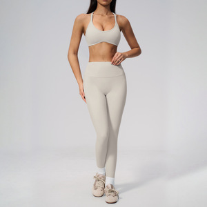 Ensemble de 4 leggings de sport respirants à taille haute pour femmes, ensembles de yoga, vêtements de fitness, ensembles de sport en spandex et nylon, vêtements de sport pour femmes - Product Image 1