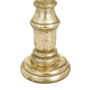 Ensemble élégant de 3 bougeoirs dorés vintage, finition vieillie, forme ronde, pour mariage et décoration intérieure, style luxueux - Product Image 5