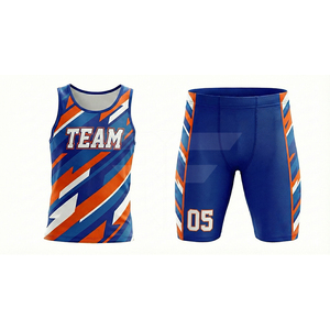 เสื้อวิ่งออกแบบตามสั่ง ODM ผลิตจากโพลีเอสเตอร์ 100% แห้งเร็ว ระบายอากาศดี ขั้นต่ำในการสั่งซื้อน้อย บริการ OEM ชุดกีฬากรีฑา จำหน่ายจำนวนมาก - Product Image 3