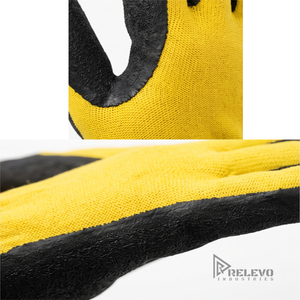Custom Heavy Duty Latex Coated <b>Gloves</b> Non-Slip Crinkle Latex Palm Coated Seamless <b>Knit</b> Elastic Wrist Garden Work <b>Gloves</b> - Product Image 5