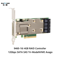 Controlador RAID Tri-Modo 9460-16i 4G con 4GB de Caché, 12Gb/s SAS SATA NVMe PCIe 3.1 X8, Tarjeta Adaptadora de 16 Puertos para Servidor Empresarial