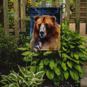 Bandera de jardín de oso Kodiak, bandera decorativa Multicolor para patio, obra de arte para camas de flores, tamaño de jardín - Product Image 2