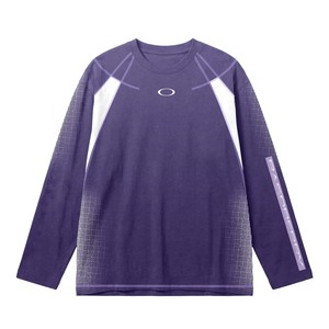 Men's long sleeve shirt polyester cotton blend panel design heat transfer <b>logo</b> 100% cotton T-shirt for men loose fit printed - Product Image 5