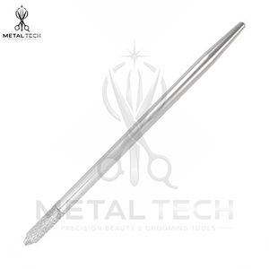 Portaagujas de ventilación plateado con mango metálico delgado, aguja de microacero con gancho, herramientas profesionales para la elaboración de pelucas de encaje y tupés. - Product Image 3