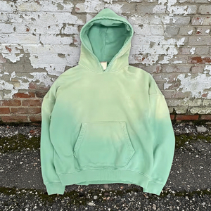 Nesta Sports Wholesale Custom <b>Lightweight</b> <b>Hoodie</b> 400G French Terry Cotton 480G Vintage Distressed Acid Wash Unisex - Product Image 4