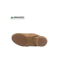 Zapatos de Jazz para Niños OEM, de Cuero Nappa, con Suela Partida, para Práctica y Entrenamiento, Ajuste Elástico, Soporte de Arco, Negro y Marrón, Logotipo Personalizado, Algodón