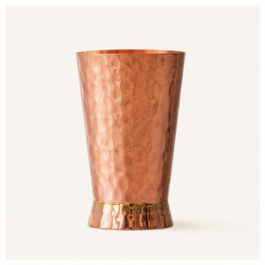 Wholesale Pure Copper Hammered Tumbler Handcrafted Ayurvedic Health Benefits Copper Glass Metal <b>Drinkware</b> for Home & Hotel Use - Product Image 5