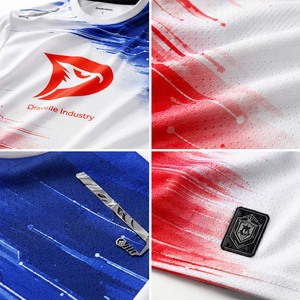 เสื้อแข่งขันอีสปอร์ตแบบขายส่งสำหรับผู้ผลิตมืออาชีพ ผลิตจากผ้าโพลีเอสเตอร์ตาข่ายพิมพ์ลายแบบซับลิเมชั่น รับสั่งทำโลโก้ด้วยความร้อน - Product Image 4