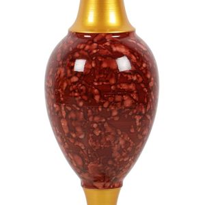 Cherry <b>Red</b> Metal Flower <b>Vase</b> for Home Decor Long Size Marble Texture Design Floor <b>Vases</b> Table Decor Available At Lowest for Sell - Product Image 2