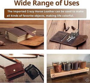 High Quality Genuine Cowhide <b>Leather</b> for Crafting <b>Sheets</b> Belts Shoes Wallets Handbags Custom Colors OEM Wholesale Options - Product Image 3