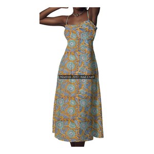 Nuevo Vestido de Tirantes Finos con Estampado a Mano, Estilo Bohemio, para Mujer, a Precio Accesible - Product Image 4